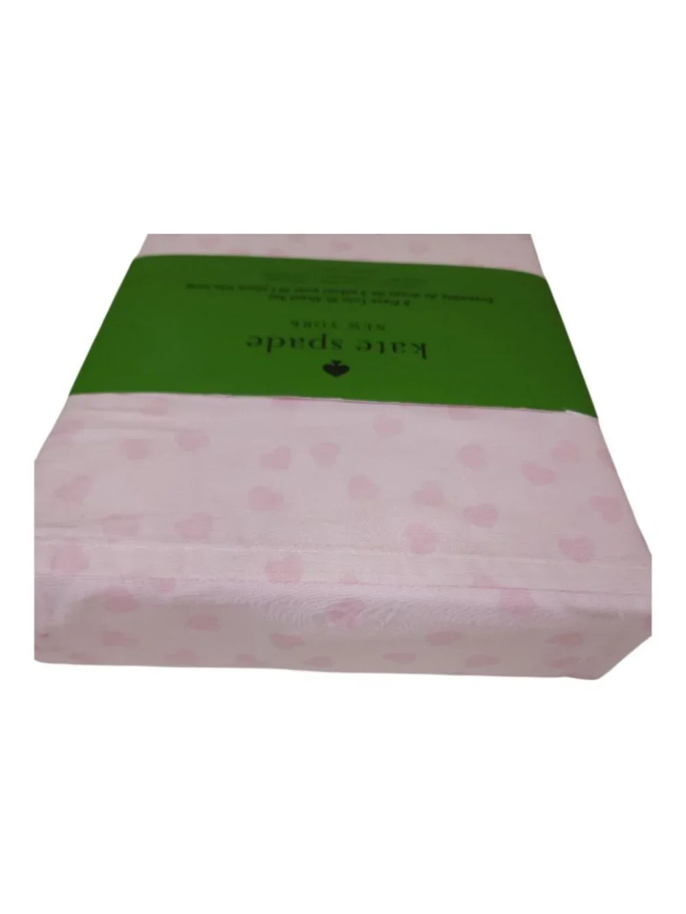 Kate Spade New York 3 Piece Twin XL Sheet Set Pink Hearts 100% Cotton